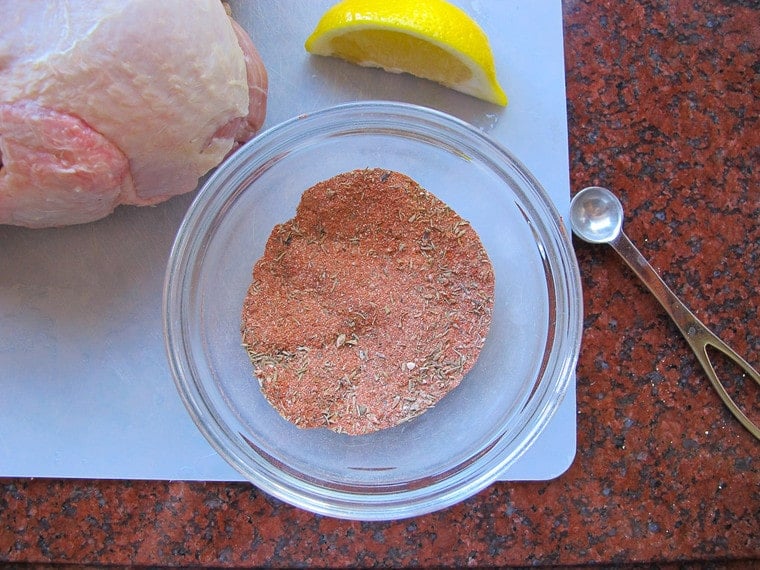 Dry spices mixed in a bowl.