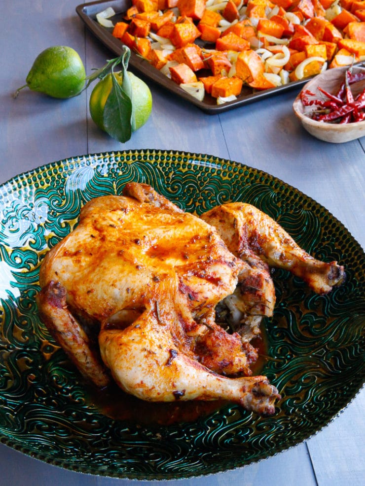 Lisa Leake\'s Slow Cooker Chicken - Cook a whole chicken in the crock pot. Simple and delicious recipe from the 100 Days of Real Food Cookbook.