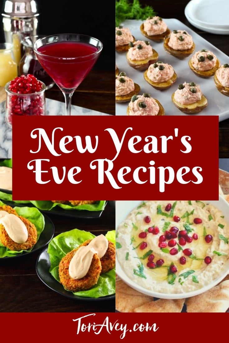 New Year's Recipe Roundup - Delicious Ideas to Help You Ring in the New Year, including tasty appetizers, desserts and refreshing cocktails | ToriAvey.com #newyearseve #cocktailparty #cocktail #appetizers #dessert #potluck #celebration #partyfood #TorisKitchen