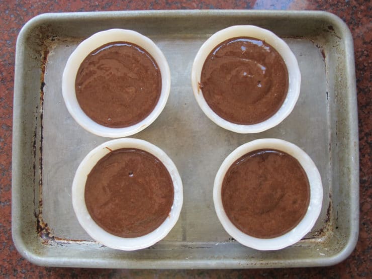 Batter in ramekins.