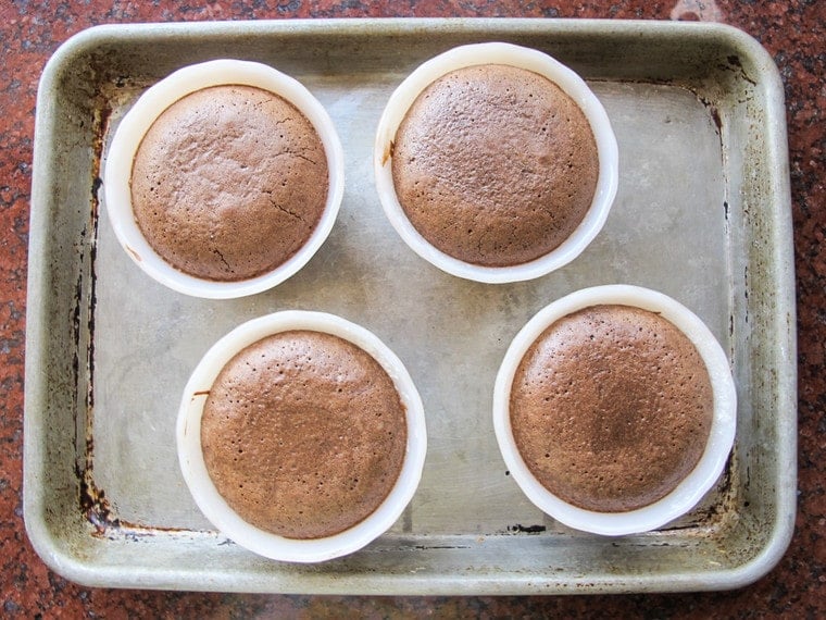 Baked molten cakes.
