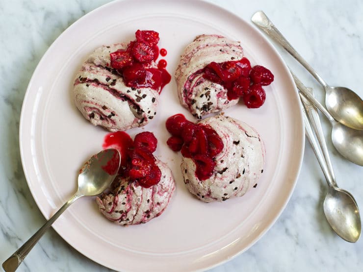 Raspberry Cacao Ripple Rochers - Aida Mollenkamp from Salt and Wind shares a gluten free, kosher for Passover dessert recipe.