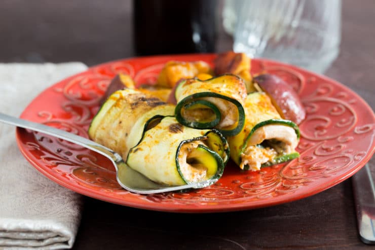 Zucchini Chicken Pinwheels - Miriam Pascal from Overtime Cook shares a healthy gluten free kosher for Passover entree recipe. 