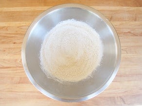 Flour in a bowl for dredging.