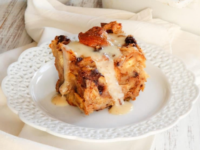 Challah Bread Pudding with Kahlua Cream Sauce Pinterest Pin