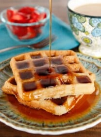 Tahini Waffles Recipe - Gluten Free, Crisp and Fluffy Waffles. Healthy, Natural, Dairy Free and Delicious