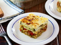 Roasted Vegetable Moussaka Pinterest Pin
