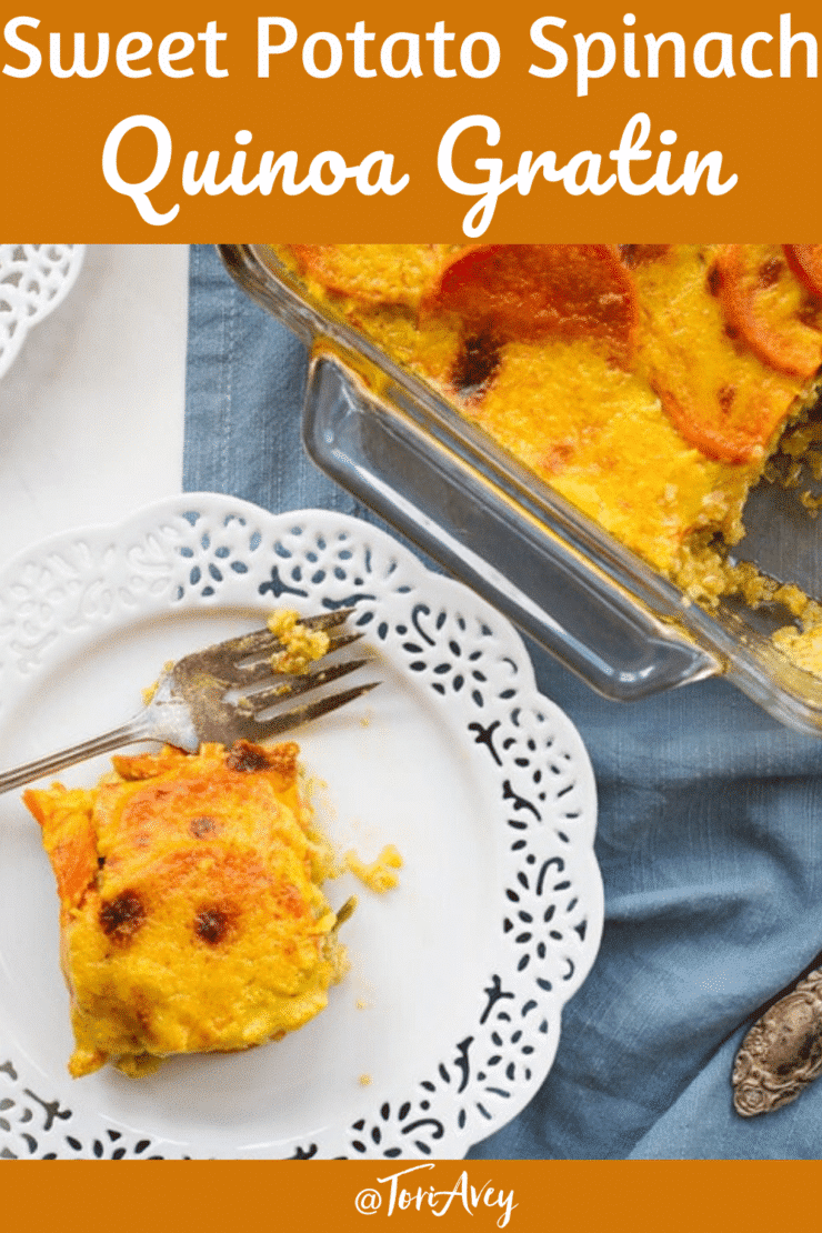 Tori Avey's Vegan Sweet Potato Spinach Quinoa Casserole