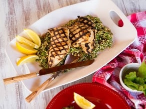 Lemon Basil Grilled Chicken Breasts - Simple, Delicious Summery Marinade Recipe for Chicken. Broil, Bake, Grill or Sauté.