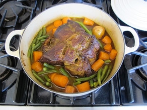 Savory Grass Fed Pot Roast - Easy, Flavorful Recipe for Grass Fed Pot Roast with Turmeric, Onions, Mustard, Garlic and Spices.