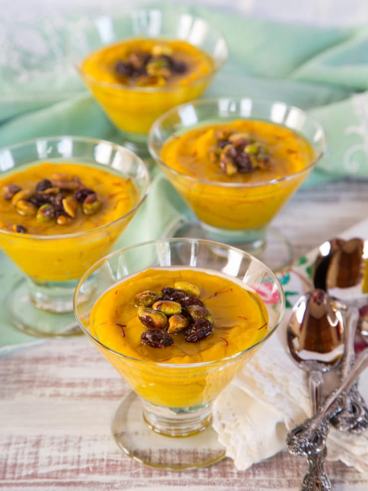 Persian Saffron Pudding Vegan Gluten Free Dessert Recipe