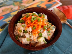 Z Tahitian Recipe for E'ia Ota, Poisson Cru - Fresh Lime-Marinated Fish with Coconut Milk and Vegetables