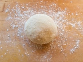 Ball of dough after kneading.