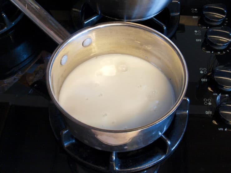 Milk in pot