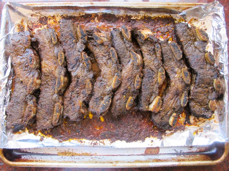 Corky's Oven Barbecued Short Ribs - Flanken-Cut Beef Ribs Dry-Rubbed with a Spicy Seasoning Blend, Slow Roasted with Sauce to Tender-Crisp Perfection