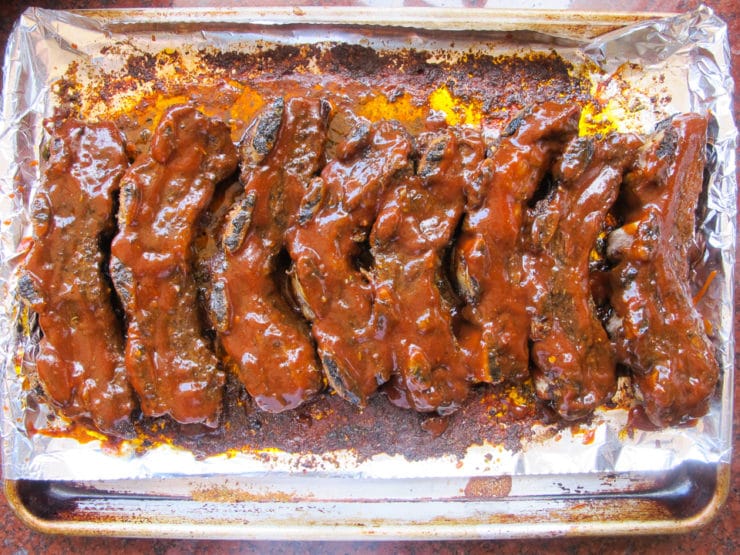 Corky's Oven Barbecued Short Ribs - Flanken-Cut Beef Ribs Dry-Rubbed with a Spicy Seasoning Blend, Slow Roasted with Sauce to Tender-Crisp Perfection