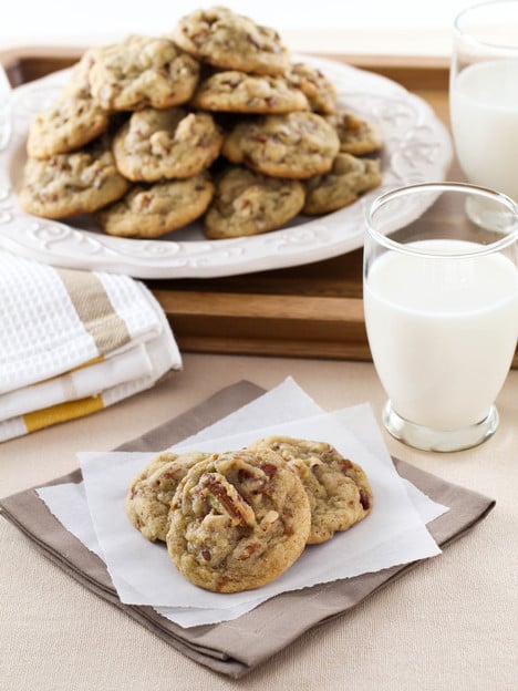 Date Cookies - Butter cookies with gooey dates and toasted pecans. Time-Tested Family Recipe from Kelly Jaggers. 