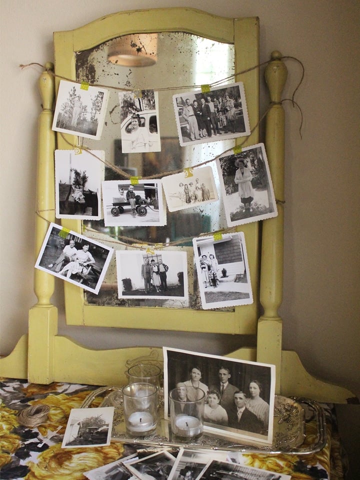 Golden Memories Party - Brenda Ponnay shares how to create a nostalgic tablescape with vintage items, maps and old photographs to celebrate beautiful memories.