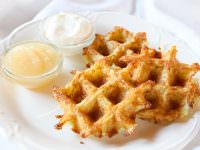 Latke Waffles - Crispy Shredded Potato Waffle Recipe