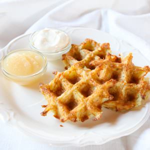 Latke Waffles - Crispy Shredded Potato Waffle Recipe