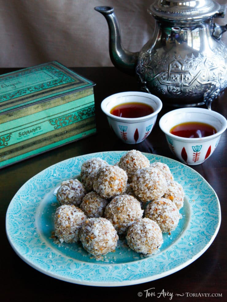 Date Almond Truffles - All Natural Bite-Sized Treats Flavored with Orange Blossom