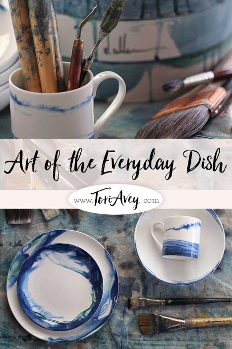The Art of the Everyday Dish - A behind-the-scenes look at Deborah Allen's artistic bone china line from 1882 Ltd. | ToriAvey.com #china #bonechina #dishes #art #TorisKitchen