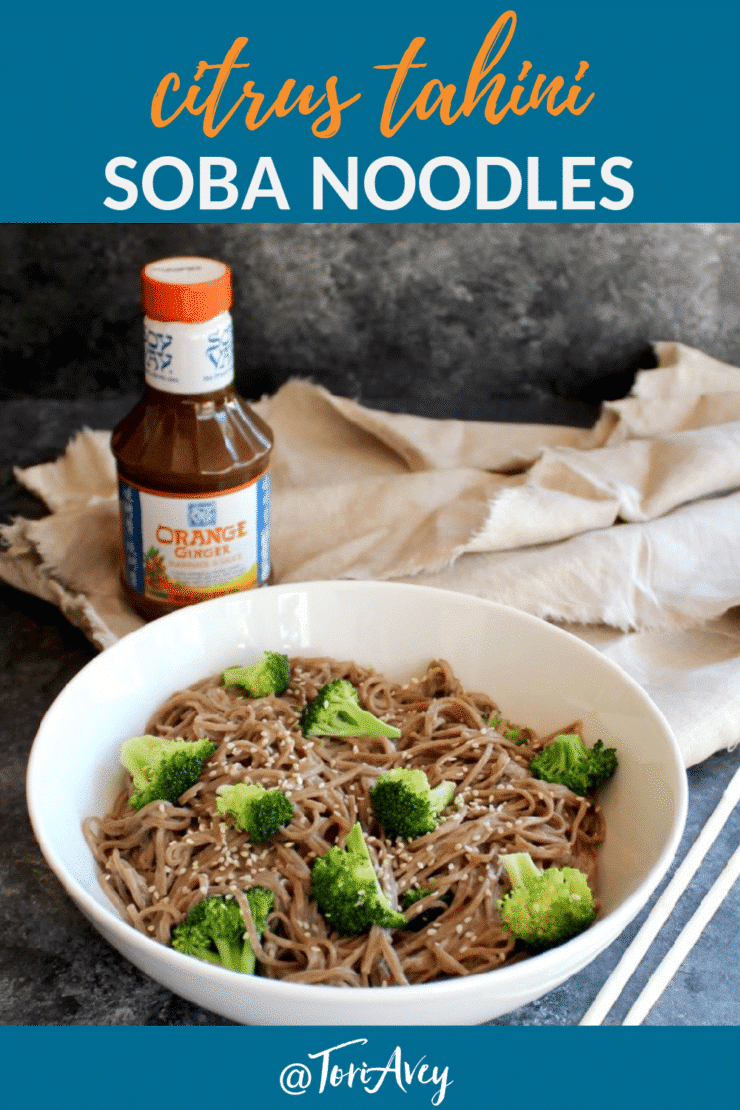 Citrus Tahini Soba Noodles & Broccoli Easy Vegan Recipe Tori Avey