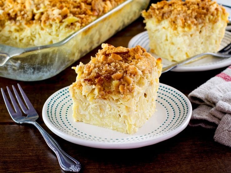 Vanilla Noodle Kugel Sweet Kugel With Cookie Topping