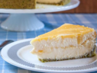 Lemon Swirled Honey Cheesecake Pinterest Pin