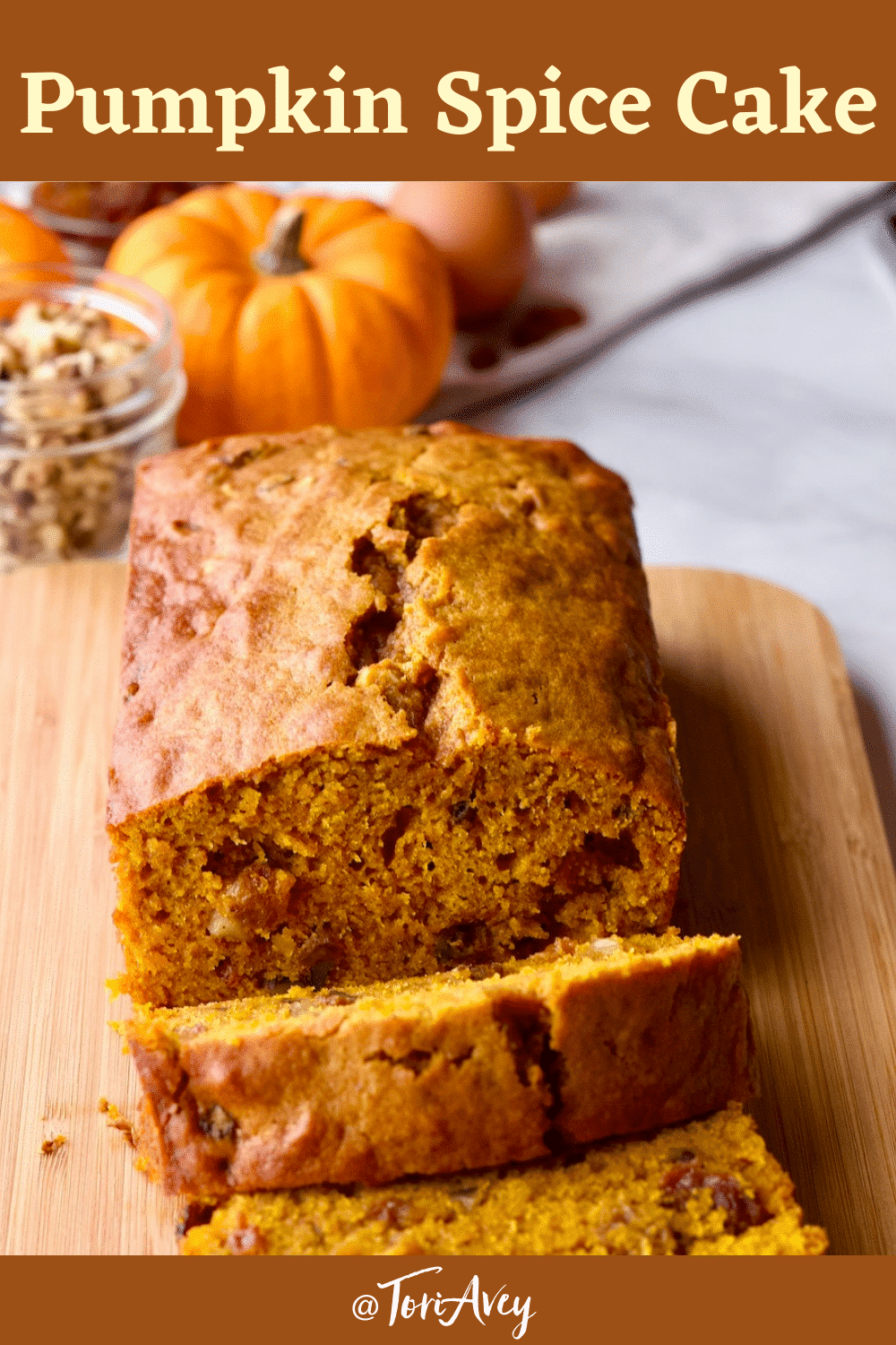 Toricakee Pumpkin Spice Cake - The Best Easy Pumpkin Cake! - Tori Avey