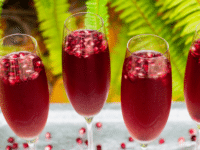 Champagne Cocktail with Pomegranate Pinterest Pin