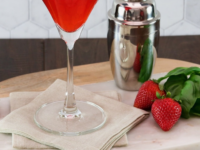 Strawberry Basil Cocktail Pinterest Pin