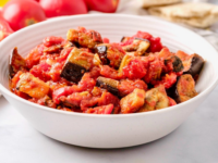 Roasted Eggplant Salad Pinterest Pin