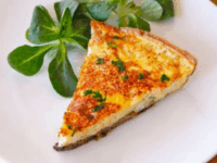 Mushroom Harissa & Goat Cheese Frittata Pin